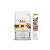 Felicia Az Tahıllı Tavuklu Kedi Maması 2 Kg + Gimcat Duo Paste Tavuklu Anti-Hairball Malt 50Gr