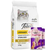 Felicia Hypoallergenic Sterilised Düşük Tahıl Kısırlaştırılmış Tavuk Kedi Maması 12 Kg + 2 Adet Reflex Meat Fillet Ödül 30 Gr