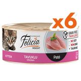 Felicia Insight Kitten Tavuk Etli Pate Tahılsız 6x85 gr Yavru Kedi Konservesi