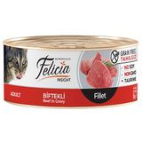Felicia Insight Sterilised Biftek Etli Fileto Tahılsız 85 gr Kedi Konservesi