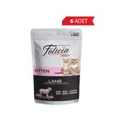 Felicia Jöle İçinde Kuzu Etli Taurinli Tahılsız 6x85 gr Yavru Kedi Konservesi
