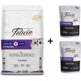 Felicia Kısırlaştırılmış Somonlu 2 kg Kedi Maması + 2 Adet Yaş Mama