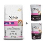 Felicia Kitten Tavuklu 2 kg Yavru Kedi Maması + 2 Adet Yaş Mama