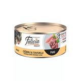Felicia Kıyılmış Ciğerli Ve Tavuk Etli 85 Gr Yetişkin Konserve Kedi Maması