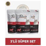 Felicia Pouch Yetişkin Kuzu Etli Yaş Kedi Maması 3x85gr