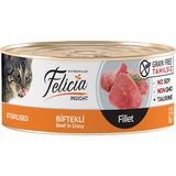 Felicia Tahılsız Biftekli Fileto Sterilised Kedi Konservesi 85 gr Ekonomik Mama Segmenti