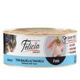 Felicia Tahılsız Ton Balıklı Tavuklu Kıyılmış Kedi Konserve 24x85 gr
