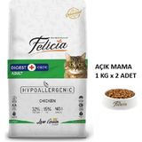 Felicia Tavuklu Yetişkin Hipoalerjenik Kedi Maması 1kgx 2ADET