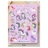 felicita Midilli Arkadaşları Etiketleri Sevimli Unicorn At Karışık Hayvanlar Pony Pals Stickers Defter Süsleme Hediyelik Çıkartma Seti - 1 Sayfa
