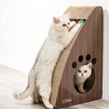 Felidae Oluklu Mukavva, Kedi Tırmalama Kanepesi – Dikey Tırmalama / (40X60X24CM) Xlarge - CS7 DW - Ahşap Rengi