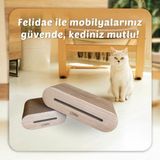 Felidae Oluklu Mukavva Kedi Tırmalama Kanepesi - Oval Tırmalama / (45X12,5X24CM) Medium - CS6 LW - Bej