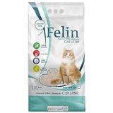 Felin 10 lt Natural İnce Taneli Kokusuz Beyaz Bentonit Topaklanan Kedi Kumu