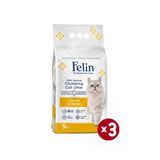 Felin Limon Kokulu Topaklanan Ince Taneli Kedi Kumu 5Lx3