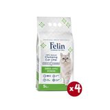Felin Yesil Elma Kokulu Topaklanan Ince Taneli Kedi Kumu 5Lx4