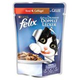 Felix 100 gr Çifte Lezzet Sığır Etli ve Tavuklu Kedi Yaş Mama