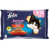 Felix 12x85 gr Ekonomik Paket Yavru Kediler İçin Sığır Etli ve Tavuklu Tam Yaş Kedi Maması