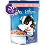 Felix 20 X Somonlu Pouch Yetişkin Kedi Yaş Maması