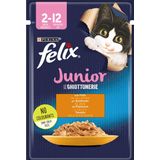 Felix 26x85 GR Junior Pouch Tavuk Etli Yavru Yaş Kedi Maması