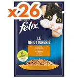 Felix 26x85 gr Pouch Le Ghiottonerie Tavuklu Yaş Kedi Maması