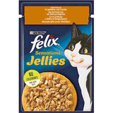 Felix 26x85 gr Sensations Tavuk Havuç Jel Pouch Kedi Konservesi