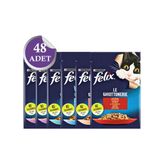 Felix 48x85 gr Karışık Paket Pouch Kedi Konservesi