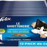 Felix 4x85 gr 12 Adet Jöle İçinde Somonlu ve Ton Balıklı Yetişkin Kedi Konservesi