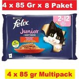 Felix 4X8X85 Gr Multipack Sığır ve Tavuk Etli Yavru Kedi Yaş Maması