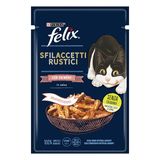Felix 6 x 80 gr Tasty Shreds Somonlu Lezzetli Et Dilimleri Yaş Kedi Maması