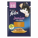 Felix 6x85 gr Tavuklu Junior Pouch Yavru Kedi Konservesi