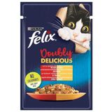 Felix 85 gr Çifte Lezzet Tavuk Sığır Etli Yetişkin Kedi Konservesi