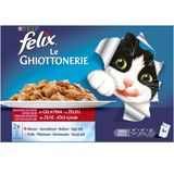 Felix AGAIL Yetişkin Kediler için Sığır Etli ve Tavuklu Tam Yaş Kedi Maması Ekonomik Paket (4 x 100 gr)