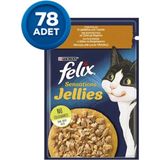 Felix Çifte Lezzet Sensations Tavuklu ve Havuçlu Yaş Kedi Maması 85 gr x 78 Adet - Karışık