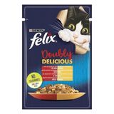 Felix Çifte Lezzet Sığır Etli ve Tavuklu Konserve Kedi Maması 85 gr x 26 Adet