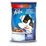 Felix Çifte Lezzet Sığır Etli Ve Tavuklu Yaş Kedi Maması X 5 Adet