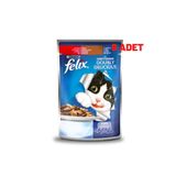 Felix Çifte Lezzet Sığır Etli Ve Tavuklu Yaş Kedi Maması X 8 Adet