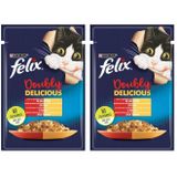 Felix Çifte Lezzet Sığır & Tavuklu Kedi Yaş Mama (26 x 85 gr) (2 paketi)