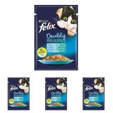 Felix Çifte Lezzet Somon & Sardalya Kedi Yaş Mama 85 gr 4lü paket