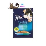 Felix Çifte Lezzet Somon & Sardalyalı Kedi Yaş Mama (26 x 85 gr)