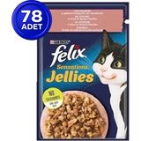 Felix Çifte Lezzet Somon ve Karidesli Yaş Kedi Maması 85 gr x 78 Adet - Karışık