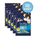 Felix Çifte Lezzet Somon ve Sardalya 85 gr x 10 Adet Yaş Kedi Maması