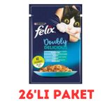 Felix Çifte Lezzet Somon ve Sardalyalı 85 gr 26'lı Paket Yaş Kedi Maması