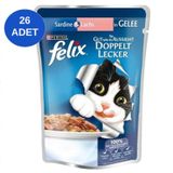 Felix Çifte Lezzet Somonlu ve Sardalyalı 26x85 gr Yetişkin Kedi Maması