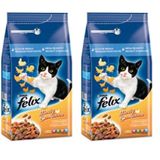 Felix Farmhouse YETISKIN KEDILER ICIN Kedi Maması, tavuklu ve hindi etli 2 kg (2 paketi)
