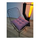 FELIX HOME Pofidik Sandalye Minderi Özel Dikişli Bağcıklı Orijinal Mürdüm Desensiz Seri 40x40 Cm (1 ADET)