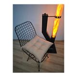 FELIX HOME Pofidik Sandalye Minderi Puantiyeli Özel Dikişli Bağcıklı 40x40 cm (1 ADET)