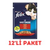 Felix Jöle İçinde Sığır Etli 12x85 gr Yetişkin Kedi Konservesi