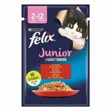 Felix Junior Sığır Etli Yavru Kedi Pouch 6x85 gr Kedi Maması