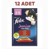 Felix Junior Sığır Etli Yavru Pouch Yaş Özel 12x85 gr Kedi Maması