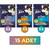 Felix Karışık 85 gr x 15 Adet Yetişkin Kedi Yaş Maması