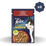 Felix Kedi Yaş Mama Sensation Sığır Domatesli 85 gr - (2 Adet) Besleyici İçerik ile Lezzetli